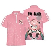 Inspired by SPY×FAMILY Loid Forger Yor Forger Anya Forger T-shirt Cartoon 100% Polyester Anime Harajuku Graphic Kawaii T-shirt For Men