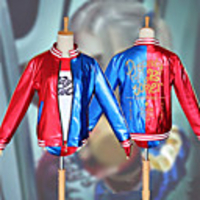 Inspired by Suicide Squad Harley Quinn Anime Cosplay Costumes Japanese Cosplay Suits Coat Gloves Shorts For Women