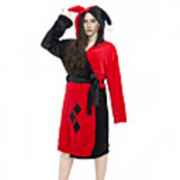 Inspired by Suicide Squad Harley Quinn Anime Cosplay Costumes Japanese Sleepwear Bath Robe For Women