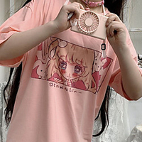 Inspired by Sweet Girls Cosplay Cosplay Costume T-shirt Polyester / Cotton Blend Print Harajuku Graphic Kawaii T-shirt For Women