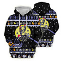 Inspired by The Nightmare Before Christmas Jack Cosplay Costume Hoodie Polyester / Cotton Blend Graphic Printing Hoodie For Men