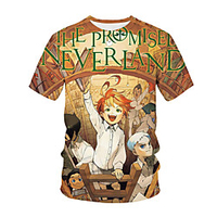 Inspired by The Promised Neverland Cosplay Anime Cartoon 100% Polyester 3D Harajuku Graphic Kawaii T-shirt For Women