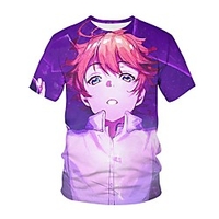 Inspired by The Promised Neverland Cosplay Anime Cartoon 100% Polyester 3D Harajuku Graphic Kawaii T-shirt For Women