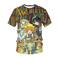 Inspired by The Promised Neverland Cosplay Anime Cartoon 100% Polyester 3D Harajuku Graphic Kawaii T-shirt For Women