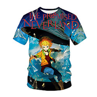 Inspired by The Promised Neverland Cosplay Anime Cartoon 100% Polyester 3D Harajuku Graphic Kawaii T-shirt For Women