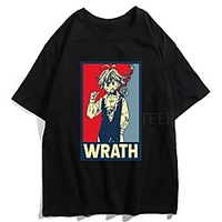 Inspired by The Seven Deadly Sins Cosplay Anime Cartoon Polyester / Cotton Blend Print Harajuku Graphic Kawaii T-shirt For Women
