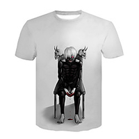 Inspired by Tokyo Ghoul Cosplay Anime Cartoon 100% Polyester 3D Harajuku Graphic Kawaii T-shirt For Women