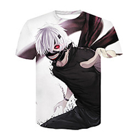 Inspired by Tokyo Ghoul Cosplay Anime Cartoon 100% Polyester 3D Harajuku Graphic Kawaii T-shirt For Women