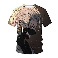 Inspired by Tokyo Ghoul Cosplay Anime Cartoon 100% Polyester 3D Harajuku Graphic Kawaii T-shirt For Women