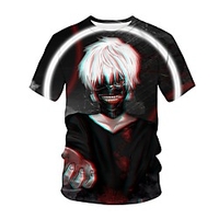 Inspired by Tokyo Ghoul Cosplay Anime Cartoon 100% Polyester 3D Harajuku Graphic Kawaii T-shirt For Women
