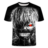 Inspired by Tokyo Ghoul Cosplay Cosplay Costume T-shirt Polyester / Cotton Blend Print 3D Harajuku Graphic T-shirt For Women