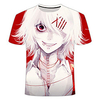 Inspired by Tokyo Ghoul Cosplay Cosplay Costume T-shirt Polyester / Cotton Blend Print 3D Harajuku Graphic T-shirt For Women