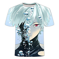 Inspired by Tokyo Ghoul Cosplay Cosplay Costume T-shirt Polyester / Cotton Blend Print 3D T-shirt For Women