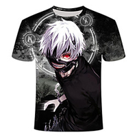 Inspired by Tokyo Ghoul Cosplay Cosplay Costume T-shirt Polyester / Cotton Blend Print 3D T-shirt For Women
