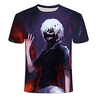 Inspired by Tokyo Ghoul Cosplay Cosplay Costume T-shirt Polyester / Cotton Blend Print 3D T-shirt For Women
