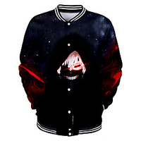 Inspired by Tokyo Ghoul Kaneki Ken Anime Cartoon Polyster Anime 3D Harajuku Graphic Outerwear For Men