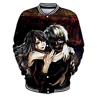 Inspired by Tokyo Ghoul Kaneki Ken Anime Cartoon Polyster Anime 3D Harajuku Graphic Outerwear For Men