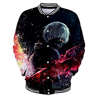 Inspired by Tokyo Ghoul Kaneki Ken Anime Cartoon Polyster Anime 3D Harajuku Graphic Outerwear For Men