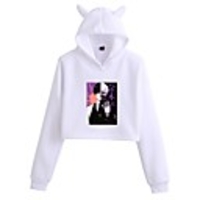 Inspired by Tokyo Ghoul Kaneki Ken Crop Top Hoodie Polyester / Cotton Blend Graphic Prints Printing Crop Top For Men