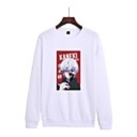Inspired by Tokyo Ghoul Kaneki Ken Hoodie Polyester / Cotton Blend Graphic Prints Printing Hoodie For Men