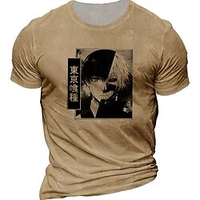 Inspired by Tokyo Ghoul Ken Kaneki T-shirt Anime 100% Polyester Anime Classic Street Style T-shirt For Men