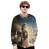 Inspired by Violet Evergarden Violet Evergarden Anime Cartoon Polyster Anime 3D Harajuku Graphic Outerwear For Men