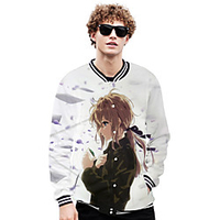 Inspired by Violet Evergarden Violet Evergarden Anime Cartoon Polyster Anime 3D Harajuku Graphic Outerwear For Men