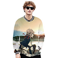 Inspired by Violet Evergarden Violet Evergarden Anime Cartoon Polyster Anime 3D Harajuku Graphic Outerwear For Men