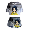 Inspired by wonder egg priority Cosplay Cosplay Costume Outfits Terylene 3D 2 Piece Printing Shorts For Women