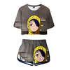 Inspired by wonder egg priority Cosplay Cosplay Costume Outfits Terylene 3D 2 Piece Printing Shorts For Women