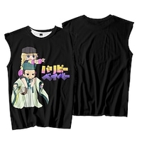 Inspired by Ya Boy Kongming! Tsukimi Eiko Zhuge Kongming Cosplay Costume T-shirt 100% Polyester Pattern Harajuku Graphic Kawaii Vest For Men