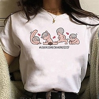 Inspired by Yuri on Ice Cosplay Anime Cartoon Polyester / Cotton Blend Print Harajuku Graphic Kawaii T-shirt For Women