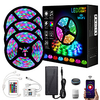 Intelligent Dimming App Control Flexible Led Strip Lights 15M (3x5M) 2835 RGB SMD IR 24 Key Controller with 12V 3A Adapter Kit