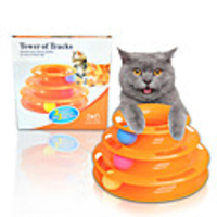 Interactive Toy Cat Toys Set Cat Towers Tracks Cat Pet Toy 1pc Retractable Pet Exercise Releasing Pressure Plastic Gift