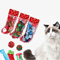 Interactive Toy Cat Toys Set Christmas Toy Dog Cat Pet Toy 1 set Rectangular Pet Exercise Releasing Pressure Cotton Gift