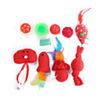 Interactive Toy Cat Toys Set Christmas Toy Dog Toy Dog Cat Pet Toy 10pcs Animal Pet Exercise Releasing Pressure Cotton Gift