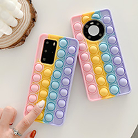 Interesting Sensory Fidget Toy Push Pop Bubble Phone Case For Huawei P40 P30 Pro Nova 8 Bubble Fidget Antistress Cover Reliver Stress Solicone Case for Huawei Mate 40 Mate 30 Pro miniinthebox