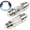 Interior Car Lights - 2 Festoon Xenon White 6 LED 12V 36mm Bulbs