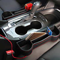 Interior Car Seat Gap Filler Pocket Organizer Box Multifunctional Glove Box Auto Accessories Seat Gap Storage Container Holder Console Side Pocket