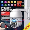 IP66 Wifi Security Camera AU White Auto Tracking/Two-Way Audio/Motion Detection Night Vision ONVIF/PTZ 63 Lights 1080p Rotate AP