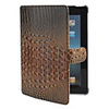 iPad 2 Leather Case With Luxury Crocodile Pattern (Brown)