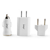 iPega Power Adapter Pack with Car,  EU and US Plug for iPhone