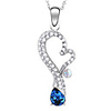Irregular Heart Austrian Crystal Necklace