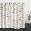 Irregular White Pebbles Digital Printing Shower Curtain Shower Curtains Hooks Modern Polyester New Design