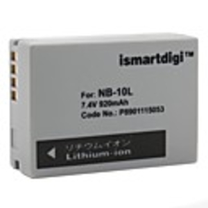 Ismartdigi Replacement Battery NB-10L for Canon SX40HS,  PowerShot G1 X