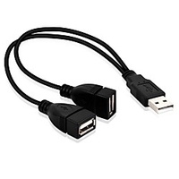 ITINFTEK-2 USB 2.0 Hub USB Male to 2 USB Dual Female Jack Splitter Hub Power Cable Adapter For PC Laptop Phone Cable