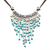 Iu-mein Colourful Beads Tassel Alloy Necklace
