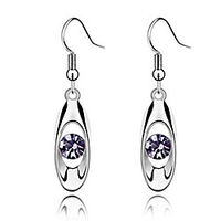 iumer fashion crystal drop earring oval dangle earrings