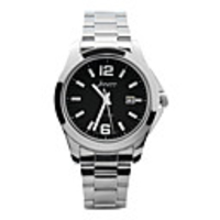 J-three Japanese-quartz Movement Round Case Casual Watch (40200 Black)