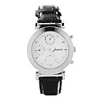 J-three Japanese-quartz Movement Round Case Casual Watch(375193)